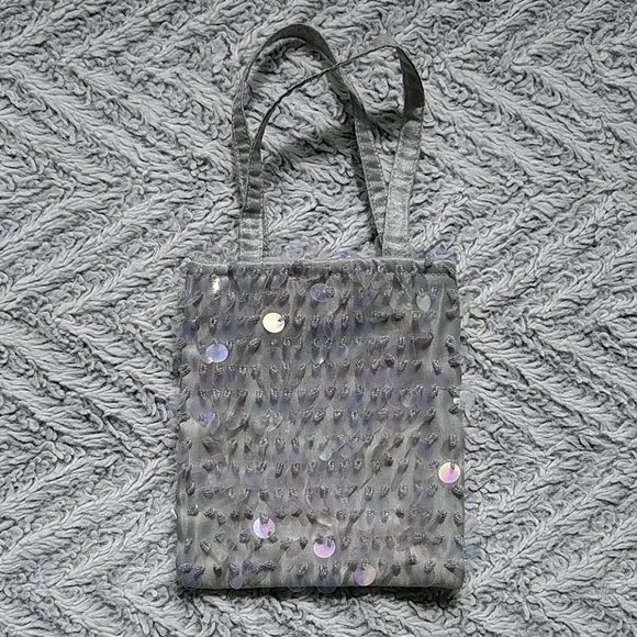 Handbags - Cloth handbag with big sequins